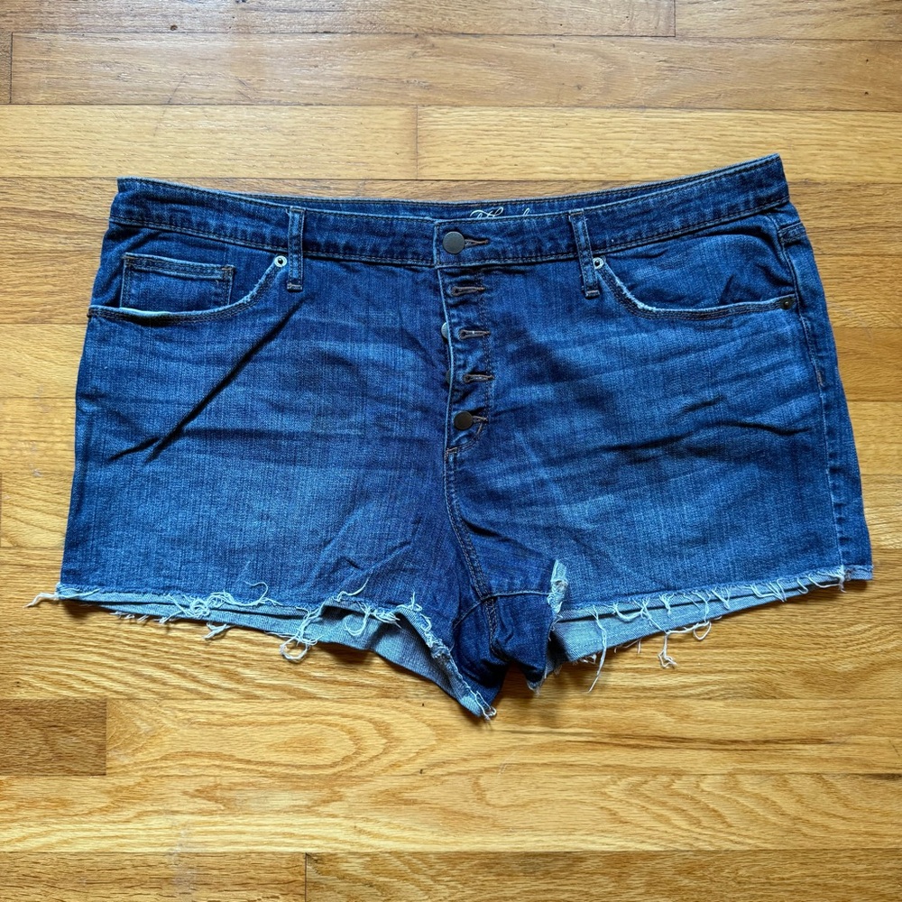 Universal Thread High Rise Shortie Dark Blue Jean Shorts